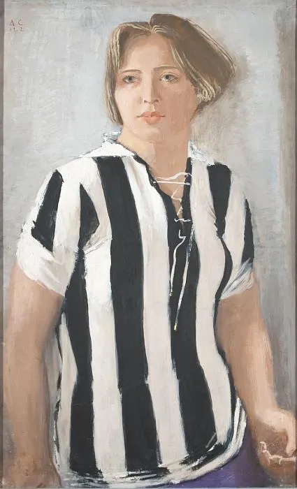 Girl in a Football Jersey